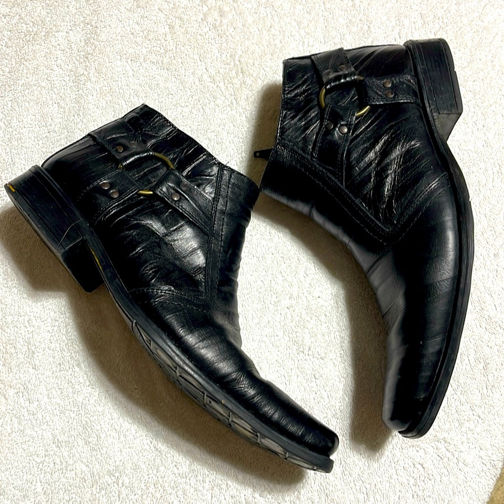 Mens Kravits Chelsea Boots Size 9 Black Leather